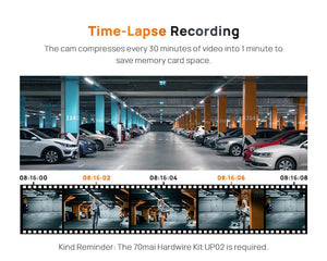 70mai A200 Dash Cam 2 Inch LCD Dual Channel 1080P Car DVR 24H Parking - stepyours.com