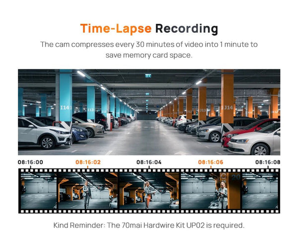 70mai A200 Dash Cam 2 Inch LCD Dual Channel 1080P Car DVR 24H Parking - stepyours.com