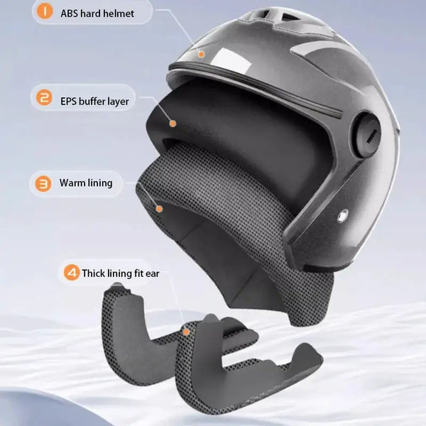 Dual Visor Flip Up Motorcycle Helmet — product view 6
