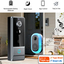 Wireless Smart Video Doorbell, 960P HD Video Doorbell Camera, Home Security WiFi Doorbell Camera, PIR Motion Doorbell,3600mAh by stepyours.com