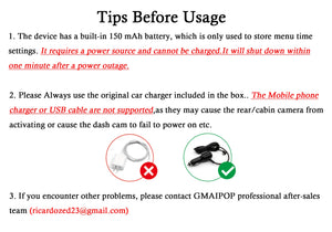 4 Channel WiFi Dash Cam 1080P Front Rear Left Right Night Vision Loop Recording - stepyours.com