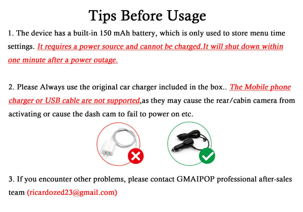 4 Channel WiFi Dash Cam 1080P Front Rear Left Right Night Vision Loop Recording - stepyours.com