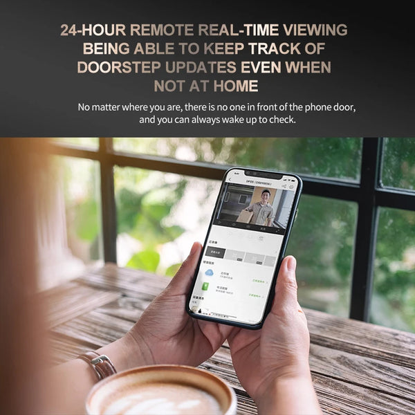 4.3 "IPS Large Capacity Display Doorbell Peep Hole Smart Cat Eye Digital Door Camera 120 ° 2K300W Pixel Doorbell Outdoor Monitor by stepyours.com