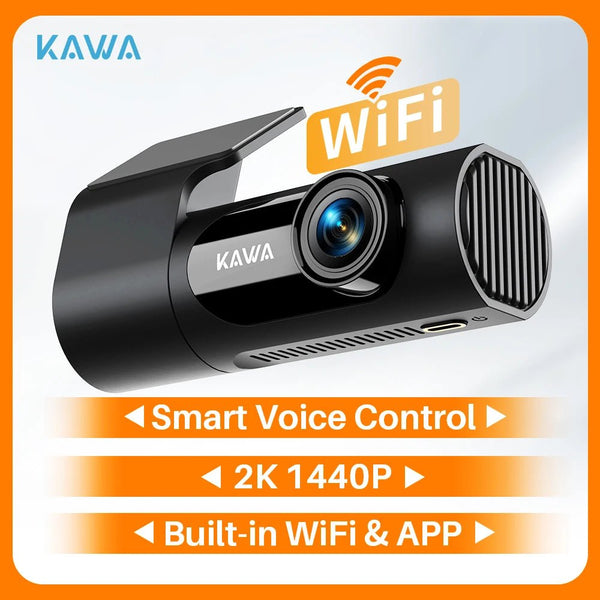 1440P KAWA D6 Car Dash Cam With WiFi App Voice Control WDR Night Vision - stepyours.com