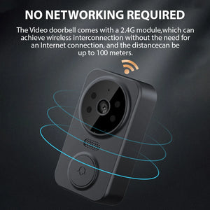 4.3'' IPS Screen 2.4G Wireless Visual Intercom Doorbell with Screen Smart High-definition Video Monitoring Two-Way Intercom by stepyours.com