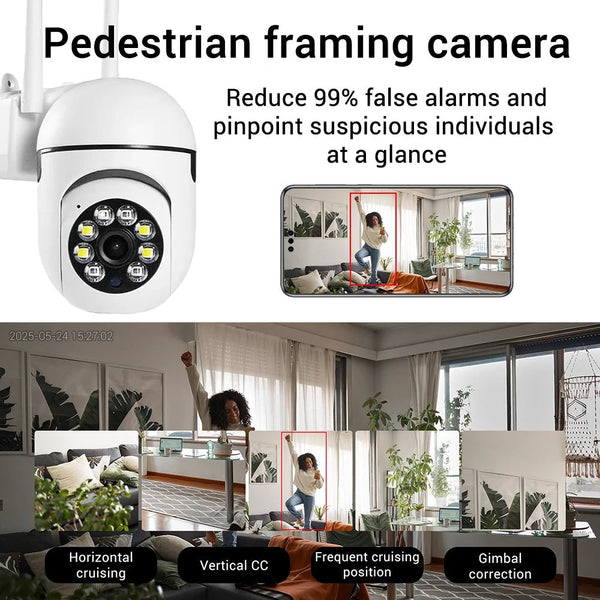 OKam Pro Indoor 8MP WiFi IP Camera - Smart Tracking And 355 Degree Pan - stepyours.com