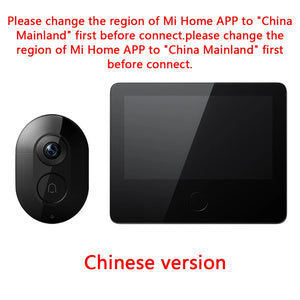 Xiaomi Smart Cat eye 2 WiFi Wireless Camera Video Peephole Doorbell 3MP HD Infrared Night Vision 180 Wide Nngle For Mi Home APP by stepyours.com