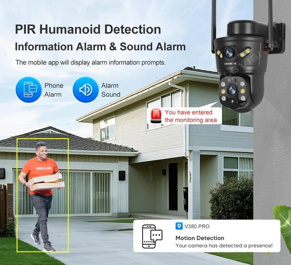 LS VISION 4G WiFi Outdoor Solar Camera - 8MP Dual Lens Night Vision Waterproof - stepyours.com