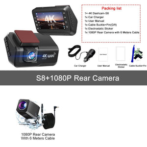Hook Your Drive Kocam 4K UHD Dash Cam Dual Lens Night Vision Parking Monitor - stepyours.com