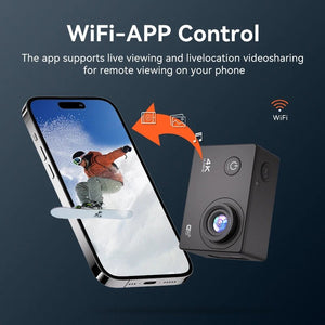 4K Outdoor Action Camera Waterproof Underwater Helmet Camera With WiFi 30FPS - stepyours.com