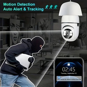 Ease Life App Light Bulb Security Camera 5GHz WiFi 360 Degree E27 Screw In - stepyours.com