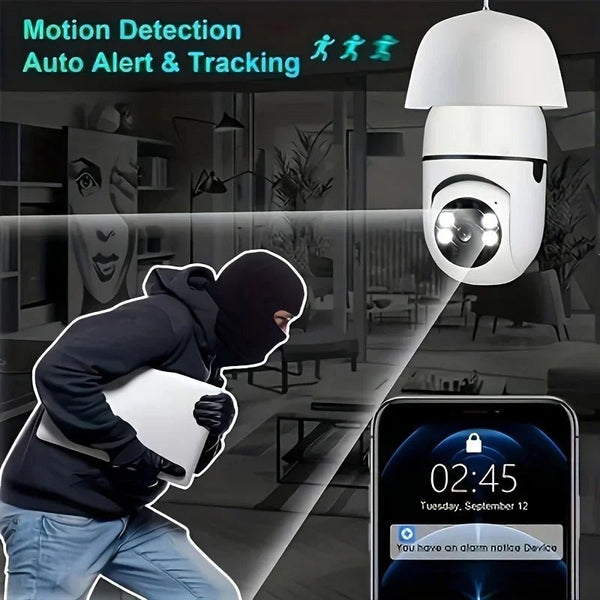 Ease Life App Light Bulb Security Camera 5GHz WiFi 360 Degree E27 Screw In - stepyours.com