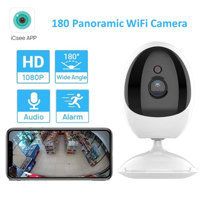 ICSEE Fisheye Camera 180 Degree Panoramic 1080P WiFi Security Camera - stepyours.com