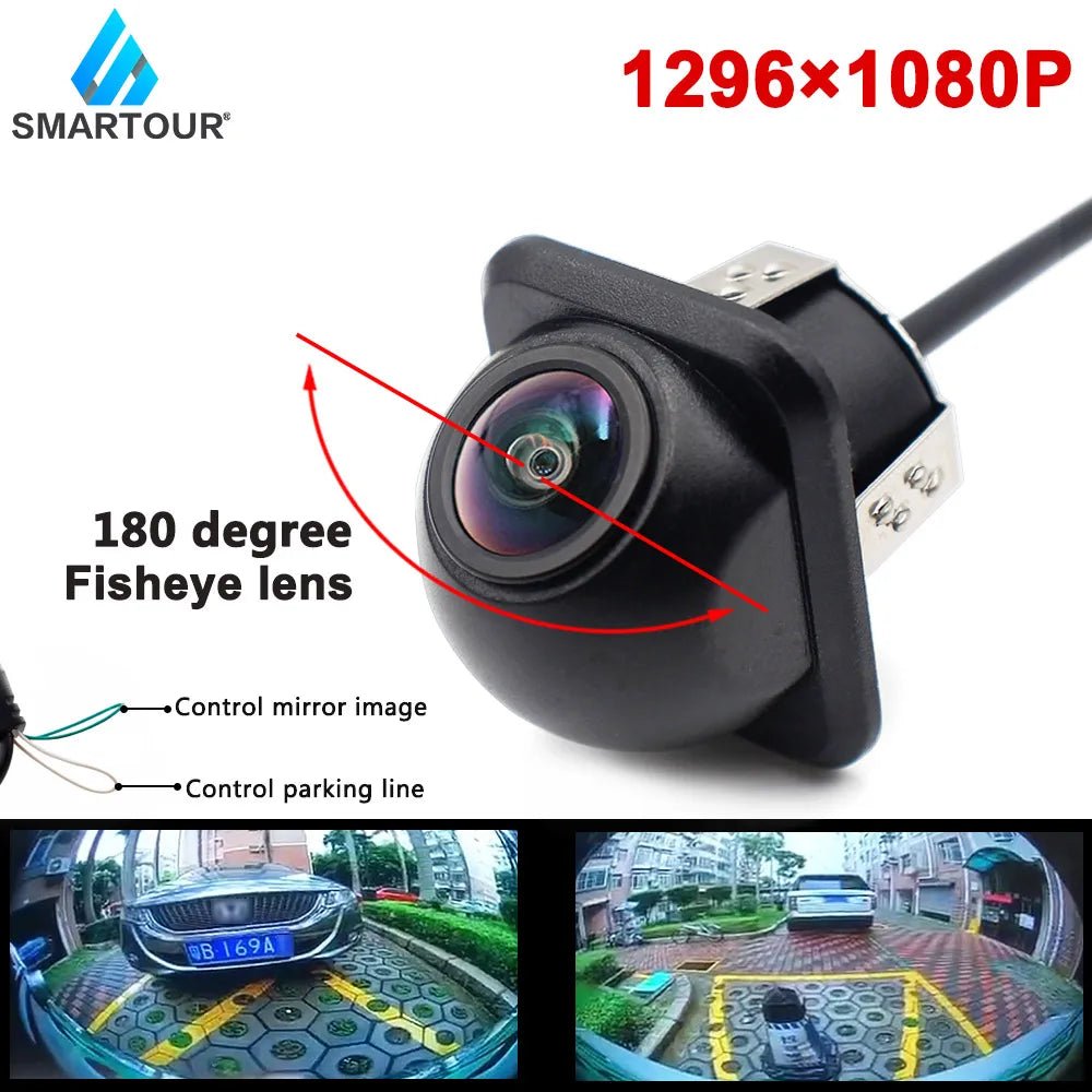 Smartour 4K CCD Fisheye Car Rear View Camera Night Vision With Parking Line - stepyours.com