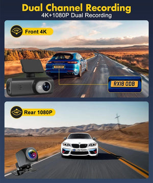 Soam Dash Cam 4K Plus Dual Channel GPS WiFi Front 4K Rear 1080p - stepyours.com