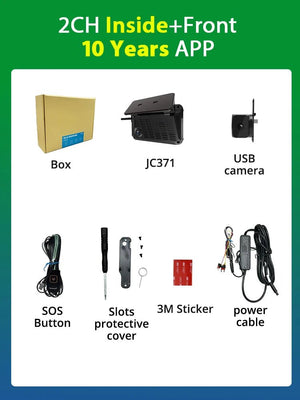 Jimimax JC371 ADAS Dash Cam 3 Channel 4G GPS Live Stream AI Recorder - stepyours.com