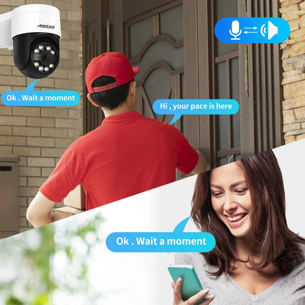 ASECAM 8MP 4K PTZ IP Camera AI Face Detection Color Night Vision Outdoor PoE - stepyours.com