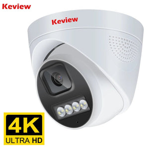 Keview 4K 8MP PoE IP Camera - AI Color Night Vision Indoor Dome Surveillance - stepyours.com