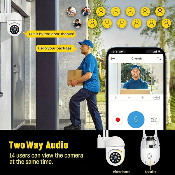 BoyKeep Wireless 1080P Security Camera Outdoor TwoWay Audio 360 NightVision - stepyours.com