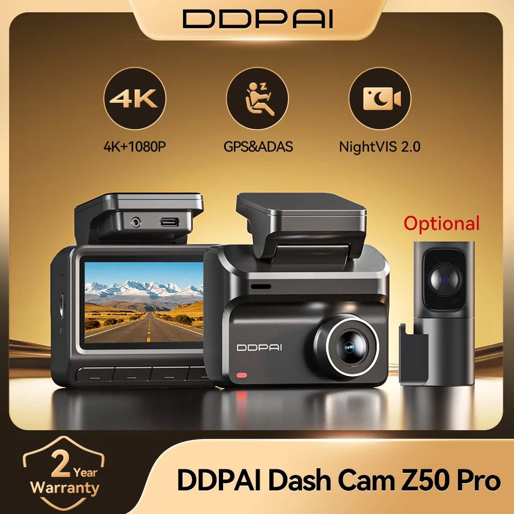DDPAI Z50 Pro 4K UHD Dash Cam With 3 Inch IPS Display GPS ADAS Parking Monitor - stepyours.com