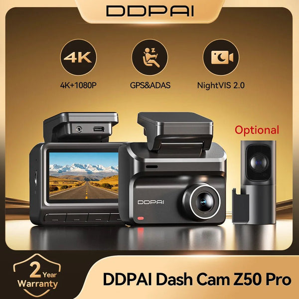 DDPAI Z50 Pro 4K UHD Dash Cam With 3 Inch IPS Display GPS ADAS Parking Monitor - stepyours.com