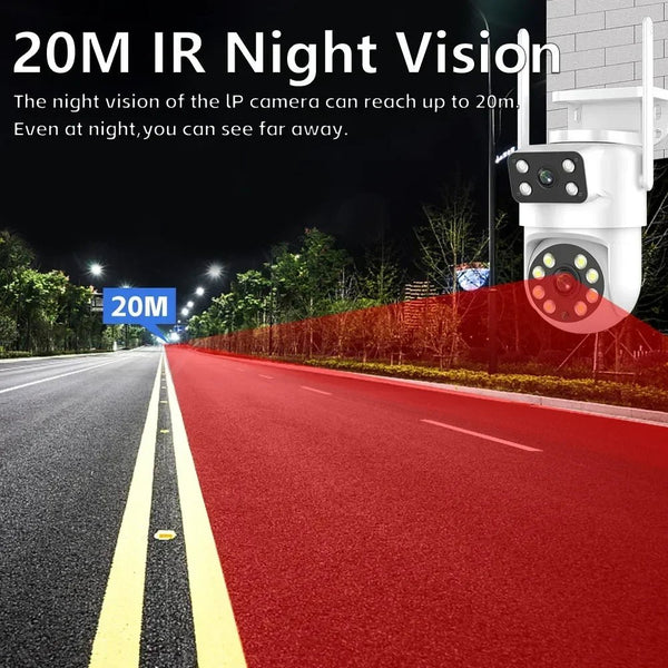 Tuya Dual Lens PTZ WiFi Camera Outdoor - 4K 8MP AI Auto Tracking Hooks - stepyours.com