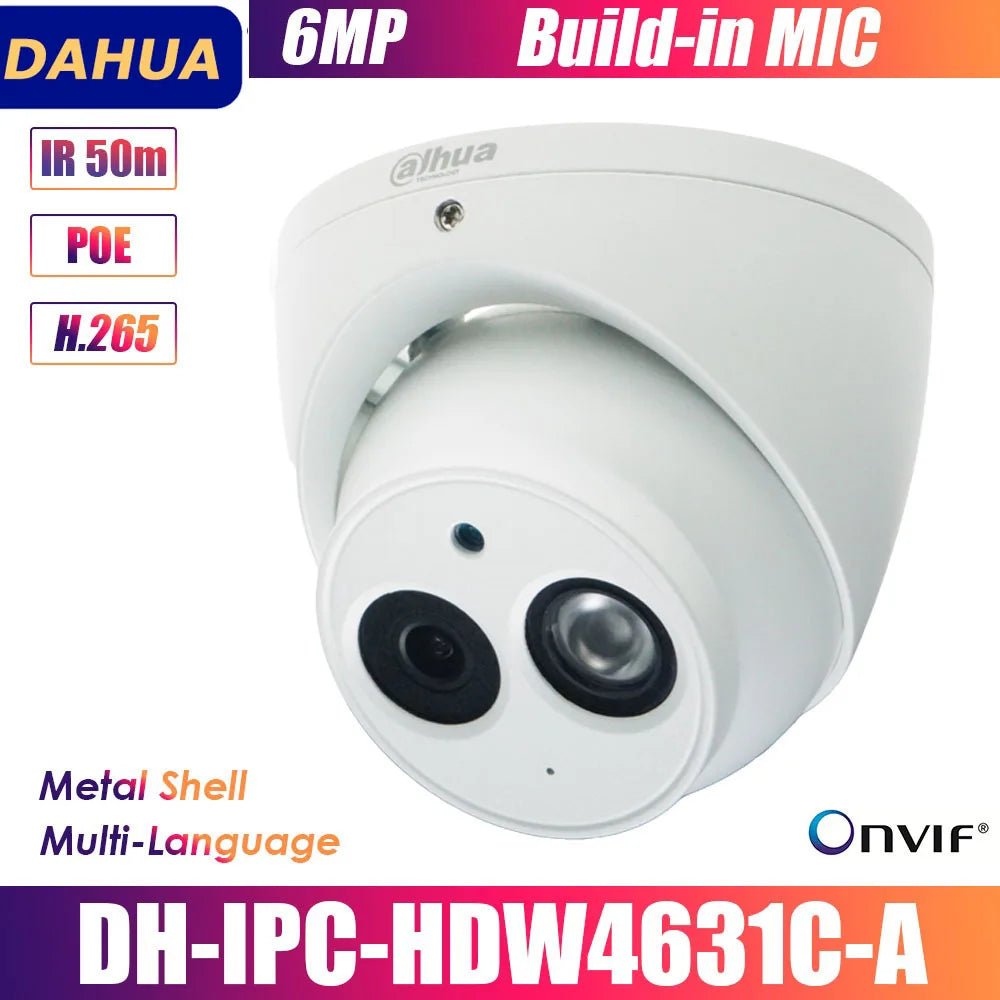 Dahua IPC HDW4631C A 6MP PoE Dome IP Camera 50M IR Built In Microphone - stepyours.com