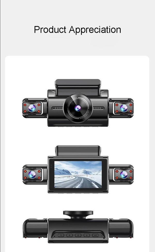 4K Quad Camera Hidden Dash Cam With App Night Vision Motion Detection Parking - stepyours.com