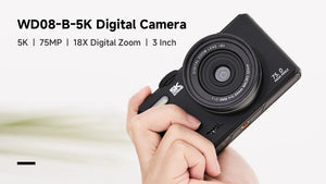 Amorus 75MP Digital Camera 5.7K Video 18x Zoom WiFi Vlog Camera - stepyours.com