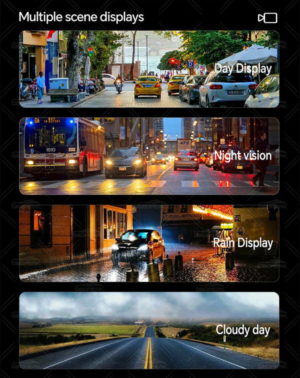 OBDPEAK K8 Pro Dash Cam Front 5K Rear 1080P CarPlay Android Auto 11.3 AI Screen - stepyours.com