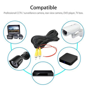 RCA Video Cable for Car Rear View Camera Universal 6 10 15 20 Meters Wire - stepyours.com