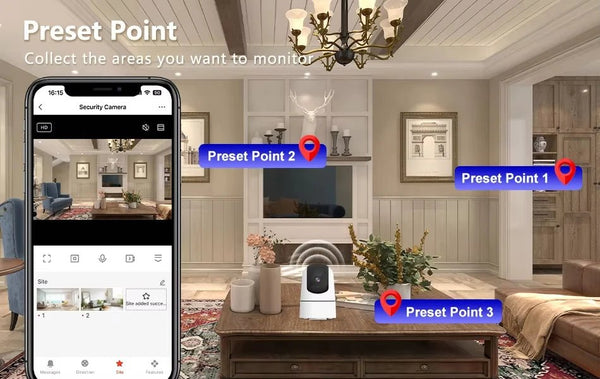 Tuya 5G WiFi IP Camera Indoor 6MP Auto Tracking 6x Zoom Night Vision - stepyours.com