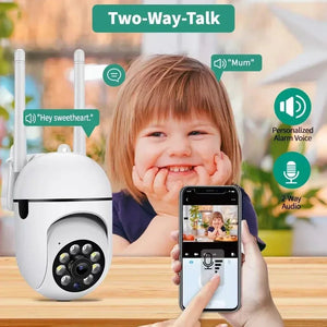 8MP WiFi Surveillance Camera PTZ IP Camera Color Night Vision AI Human Tracking - stepyours.com