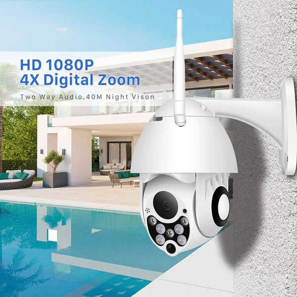 Abuntu YCC365 Plus PTZ WiFi Outdoor CCTV Camera 1080P Waterproof 4x Zoom - stepyours.com