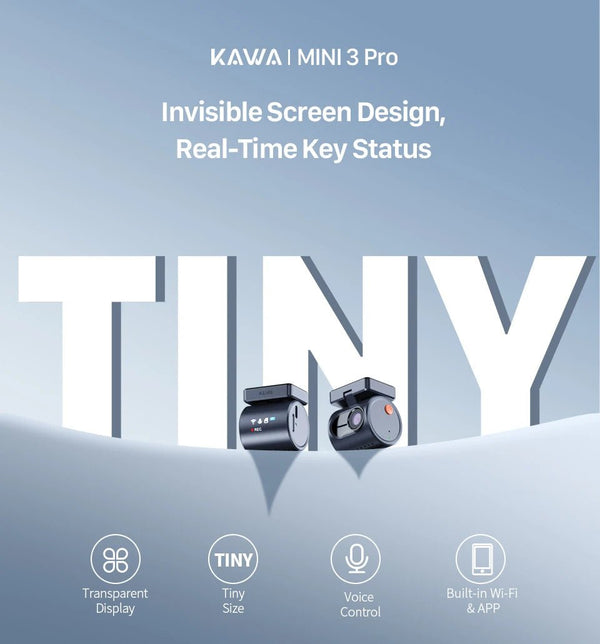 2K Kawa Mini 3 Pro Car Dash Cam With WiFi App Parking Mode And Voice Control - stepyours.com