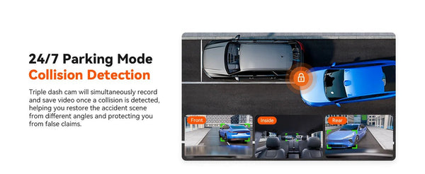 Sherway 3 Channel 4K Car Dash Cam With GPS Recorder 170 Degree Front Lens LCD - stepyours.com