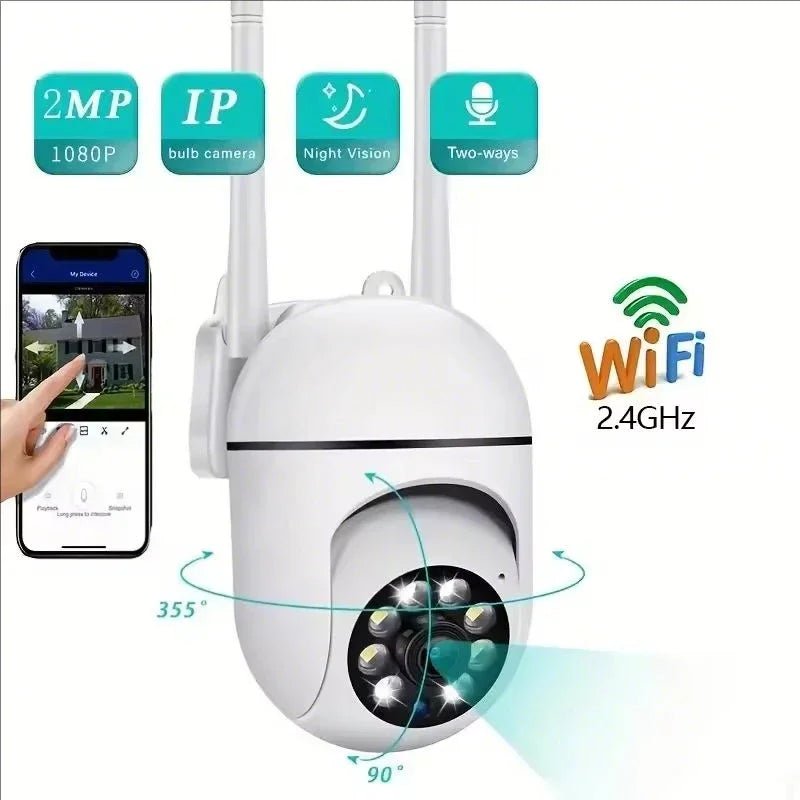 8MP WiFi Outdoor PTZ Security Camera 4X Zoom AI Human Tracking Two Way Audio - stepyours.com