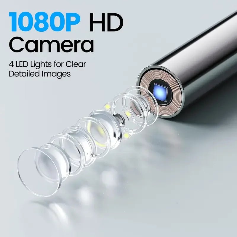 Smart Ear Camera Endoscope 90 Degree Rotatable Head With 1080P HD View 12 Heads - stepyours.com