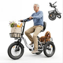 Spacewalk Electric Tricycle for Adults, Folding Trike Bike for Adults | 748.8Wh Removable Battery, Peak 1200W Motor, 18*3.0 Fat Tire, Step-Thru Electric Tricycle, Up to 60 Miles, 18MPH