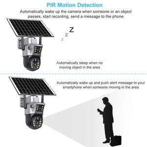 V380 Pro Solar Camera - Dual Lenses 8MP 4K 4G WiFi Night Vision - stepyours.com