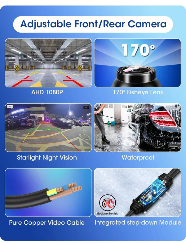 JMCQ AHD 1080P Car Rear View Camera 170 Degree Fisheye With Bracket For Opel - stepyours.com
