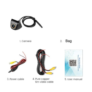 170 Degree Fisheye Rear View Camera Golden Lens Night Vision For Parking Safety - stepyours.com