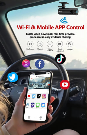 4K WiFi Dash Cam For Car Front Camera 24H Parking Monitor Black Box - stepyours.com