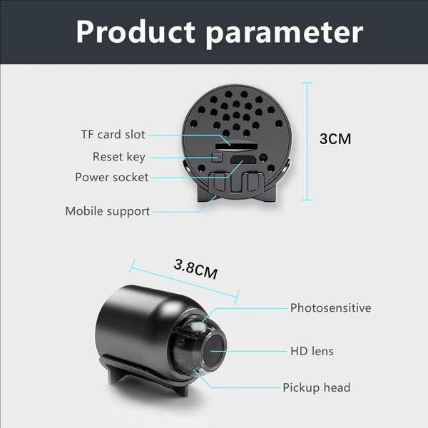 1080P Mini Wireless Night Vision Portable Surveillance Camera Motion Detection - stepyours.com