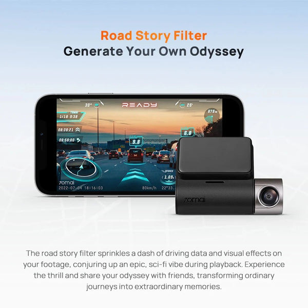 70Mai A510 Dash Cam 1944P HDR GPS ADAS 4G Front And Rear Car DVR - stepyours.com