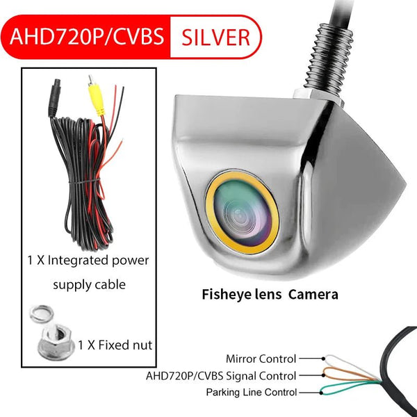 Universal AHD CVBS Fisheye Car Rearview Camera 170 Night Vision Waterproof - stepyours.com