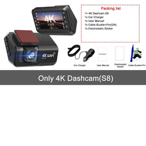 Hook Your Drive Kocam 4K UHD Dash Cam Dual Lens Night Vision Parking Monitor - stepyours.com