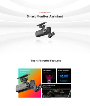 DDPAI N1 Dash Cam Dual Front and Rear 1296P Night Vision Car DVR App Control - stepyours.com