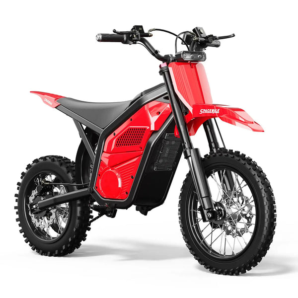 Spacewalk 3000W Electric Dirt Bike 60V 20.8Ah Removable Battery 37MPH 200N.M Torque 14"/12" Fat Tires Front/Rear Hydraulic Brakes LED Headlight Off-Road E-Moto UL2272 for Adults & Teens