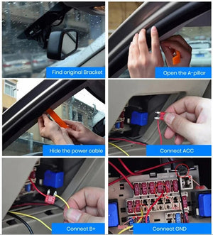 4K Quad Camera Hidden Dash Cam With App Night Vision Motion Detection Parking - stepyours.com